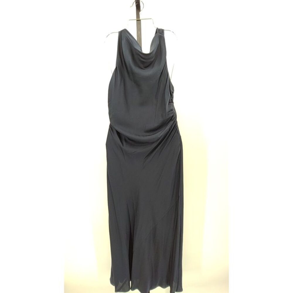Quince Washable Stretch Silk High Neck Midi Dress